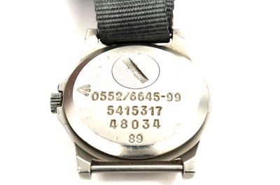 Lot 1007 - CWC: a stainless steel cased British Military issue wristwatch