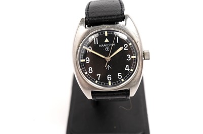 Lot 1008 - Hamilton: a stainless steel cased British Military issue wristwatch