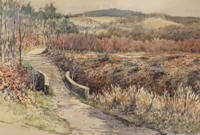 Lot 63 - George Hutchinson - Woodland with Stone Bridge | watercolour