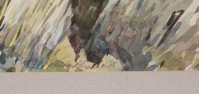 Lot 64 - George Hutchinson - Rocky outcrop within a landscape | watercolour