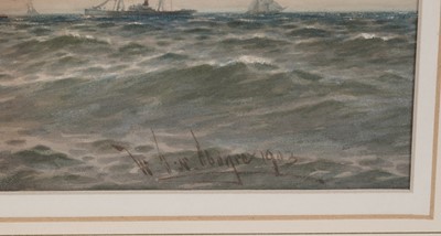 Lot 38 - William Thomas Nichols Boyce - Boats and Tugs in the Tyne | watercolour