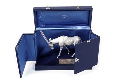 Lot 1425 - A contemporary Italian silver cast figure of an antelope