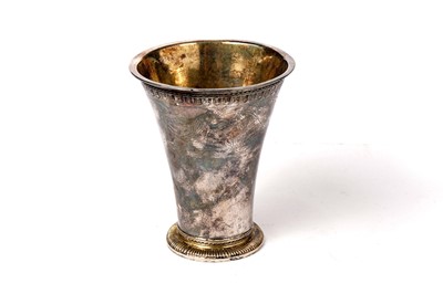 Lot 1418 - A 18th Century Swedish silver parcel-gilt beaker