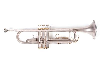 Lot 191 - A 'Jericho Horns' Academy silver plated trumpet; and accessories