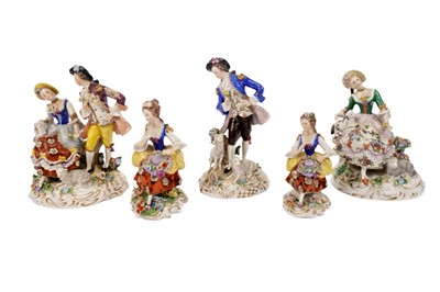 Lot 426 - A collection of 19th Century Sitzendorf decorative ceramic figures