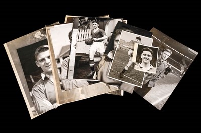 Lot 1369 - Busby Babes interest black and white press photos