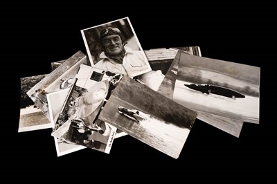 Lot 1401 - Donald and Malcolm Campbell water speed record press photographs