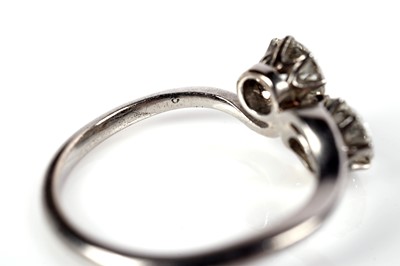 Lot 1109 - A two stone diamond ring