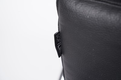 Lot 813 - After Le Corbusier: a LC2 style chrome and black vinyl armchair