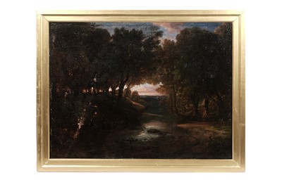 Lot 1038 - Francis Danby ARA - A Woody Stream - Evening | oil