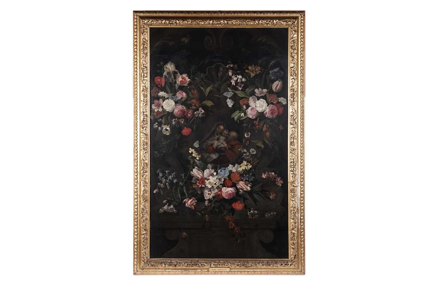 Lot Jan Philips van Thielen - Festoons of Flowers Surround a Vision of the Holy Family | oil