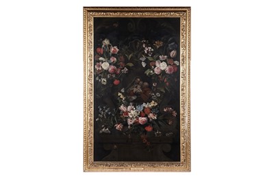 Lot Jan Philips van Thielen - Festoons of Flowers Surround a Vision of the Holy Family | oil