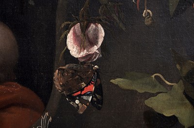 Lot Jan Philips van Thielen - Festoons of Flowers Surround a Vision of the Holy Family | oil