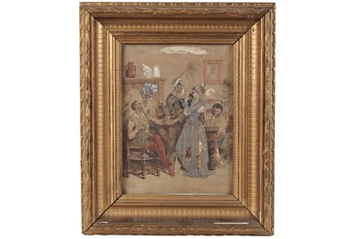 Lot 25 - W*. A.* Smith - Medieval Tavern Scene | watercolour