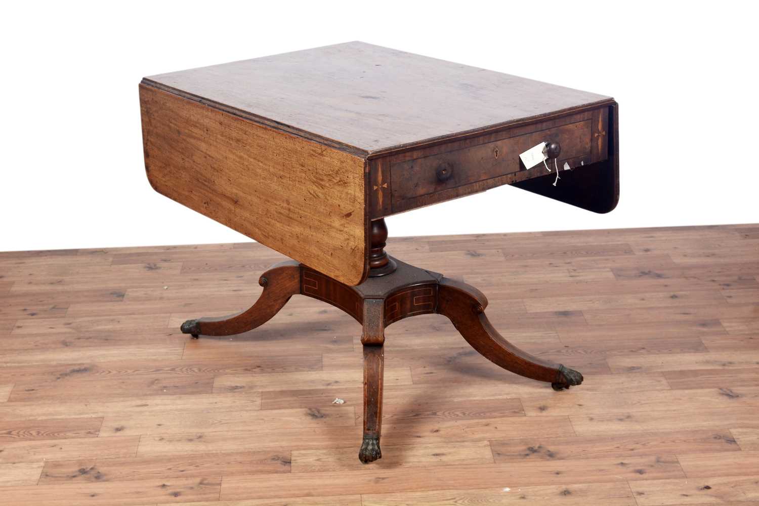 Lot 52 - A George III inlaid mahogany Pembroke table