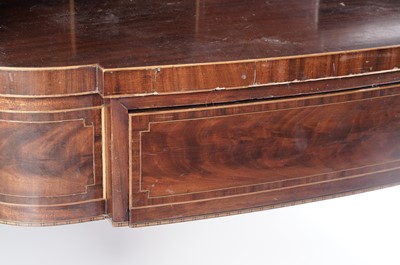 Lot 58 - A Regency Scottish mahogany and boxwood strung stage back sideboard