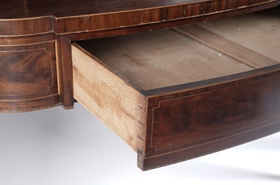 Lot 58 - A Regency Scottish mahogany and boxwood strung stage back sideboard