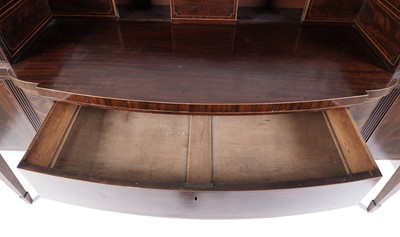Lot 58 - A Regency Scottish mahogany and boxwood strung stage back sideboard