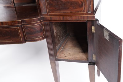Lot 58 - A Regency Scottish mahogany and boxwood strung stage back sideboard