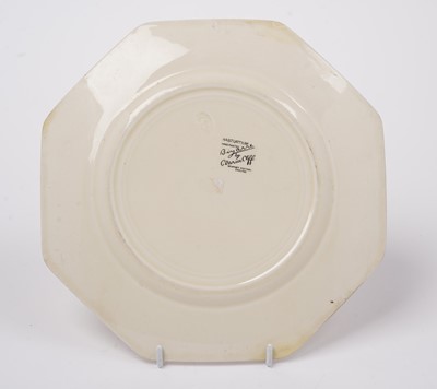 Lot 859 - A Clarice Cliff Bizarre ‘Nasturtium’ pattern octagonal plate