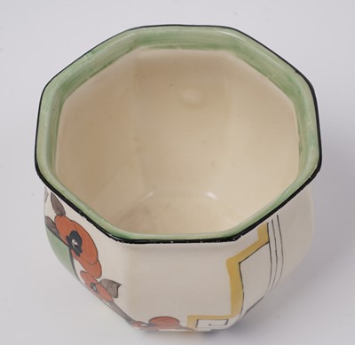 Lot 860 - A Clarice Cliff Bizarre ‘Geometric Block Flowers’ pattern fern pot