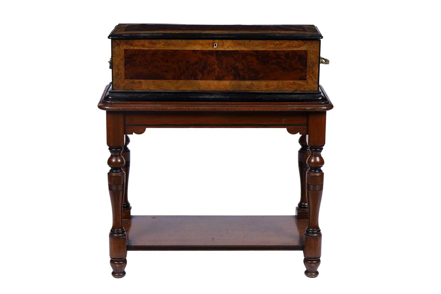 1409 - Nicole Frères, Geneve and London: a 19th Century amboyna and walnut cased music box
