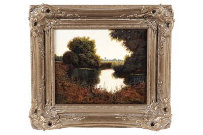 Lot 224 - Lawrence Coulson - A View of a Church in a Country Landscape | oil