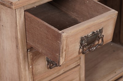 Lot 51 - A Victorian stripped pine dresser and corner cabinet