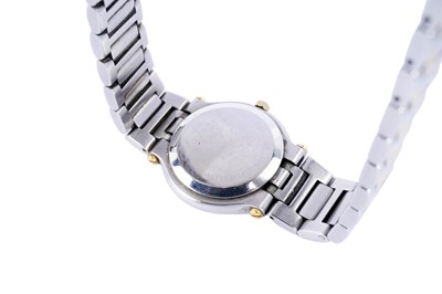 Lot 574 - Gucci: a lady's steel and gilt metal cased wristwatch