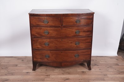 Lot 54 - A George III mahogany bowfront chest of drawers