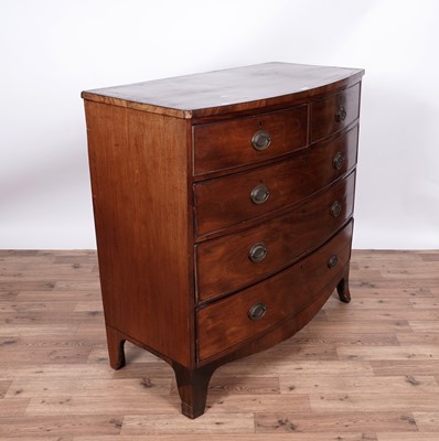 Lot 54 - A George III mahogany bowfront chest of drawers
