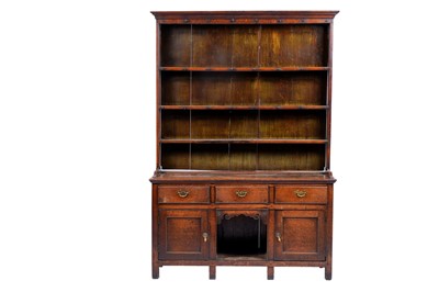 Lot 92 - A George III oak dresser