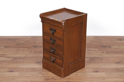 Lot 5 - A Shannon style oak filing cabinet; and other items