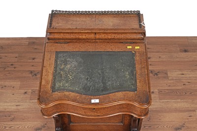 Lot 7 - A Victorian burr walnut and walnut davenport