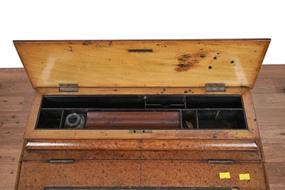 Lot 7 - A Victorian burr walnut and walnut davenport