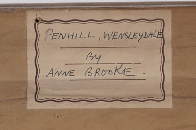 Lot 959 - Anne Brooke - Penhill, Wensleydale | oil