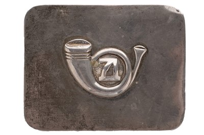 Lot 240 - A rare 800 standard silver German Highland Light Infantry belt buckle