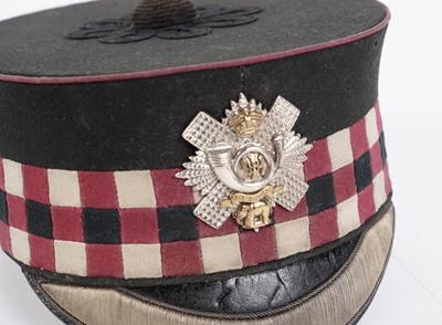 Lot 92 - Highland Light Infantry Officers forage cap