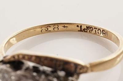Lot 42 - A diamond five-stone ring; and a cluster dress ring