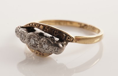 Lot 42 - A diamond five-stone ring; and a cluster dress ring