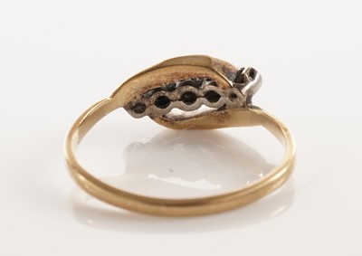 Lot 42 - A diamond five-stone ring; and a cluster dress ring