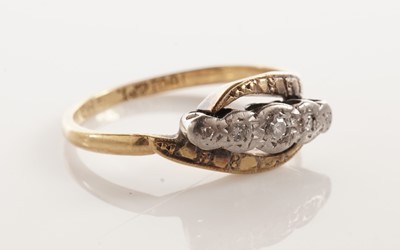 Lot 42 - A diamond five-stone ring; and a cluster dress ring