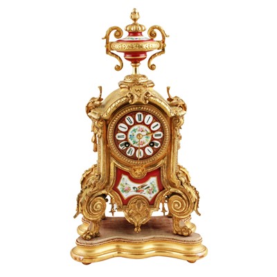 Lot 1369 - Japy Freres: a 19th Century French gilt metal mantel clock