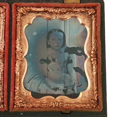 Lot 164 - Three early 19th Century silhouettes; and a pair of Victorian 'Daguerreotype' photographs