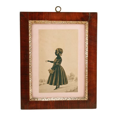 Lot 164 - Three early 19th Century silhouettes; and a pair of Victorian 'Daguerreotype' photographs
