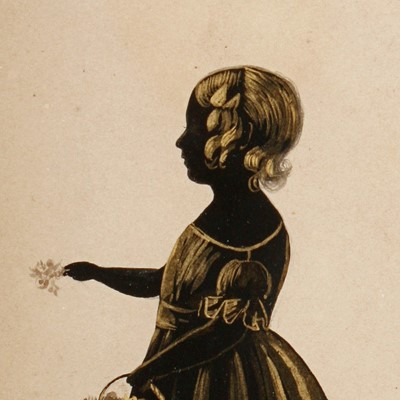 Lot 164 - Three early 19th Century silhouettes; and a pair of Victorian 'Daguerreotype' photographs