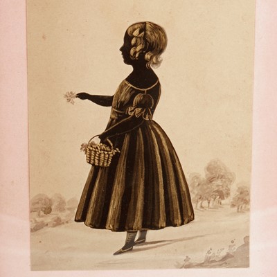 Lot 164 - Three early 19th Century silhouettes; and a pair of Victorian 'Daguerreotype' photographs