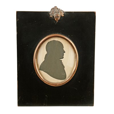 Lot 164 - Three early 19th Century silhouettes; and a pair of Victorian 'Daguerreotype' photographs