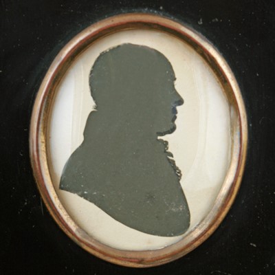 Lot 164 - Three early 19th Century silhouettes; and a pair of Victorian 'Daguerreotype' photographs