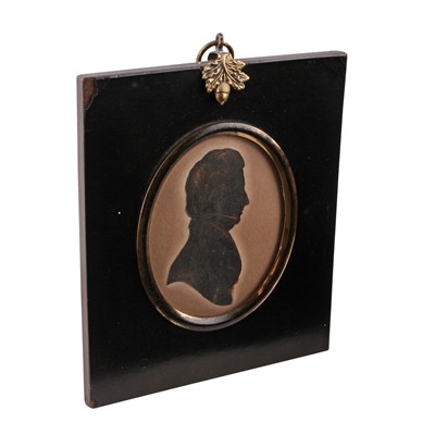 Lot 164 - Three early 19th Century silhouettes; and a pair of Victorian 'Daguerreotype' photographs